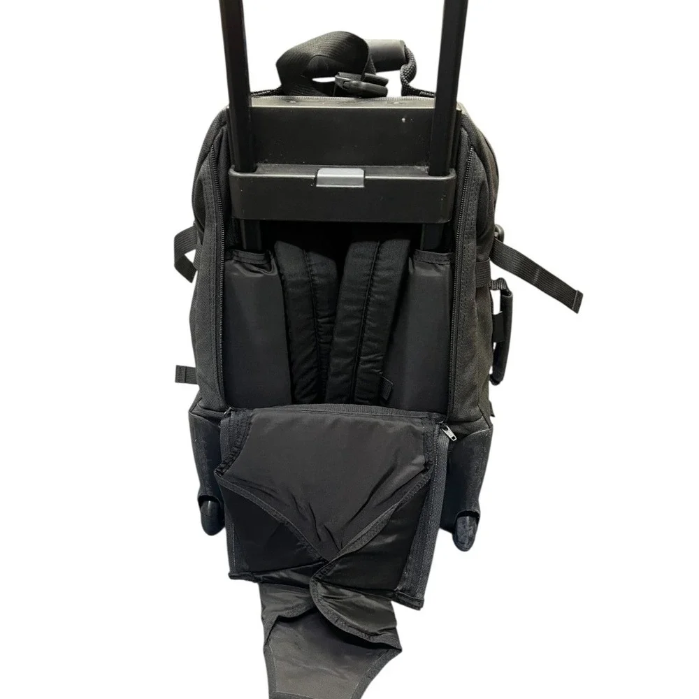 Eagle Creek Black Cordura Plus Rolling Backpack Convertible‎ Carry On Travel Bag